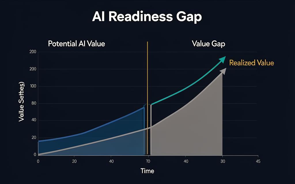 AI Readiness Gap - Potential Value vs. Realized Value