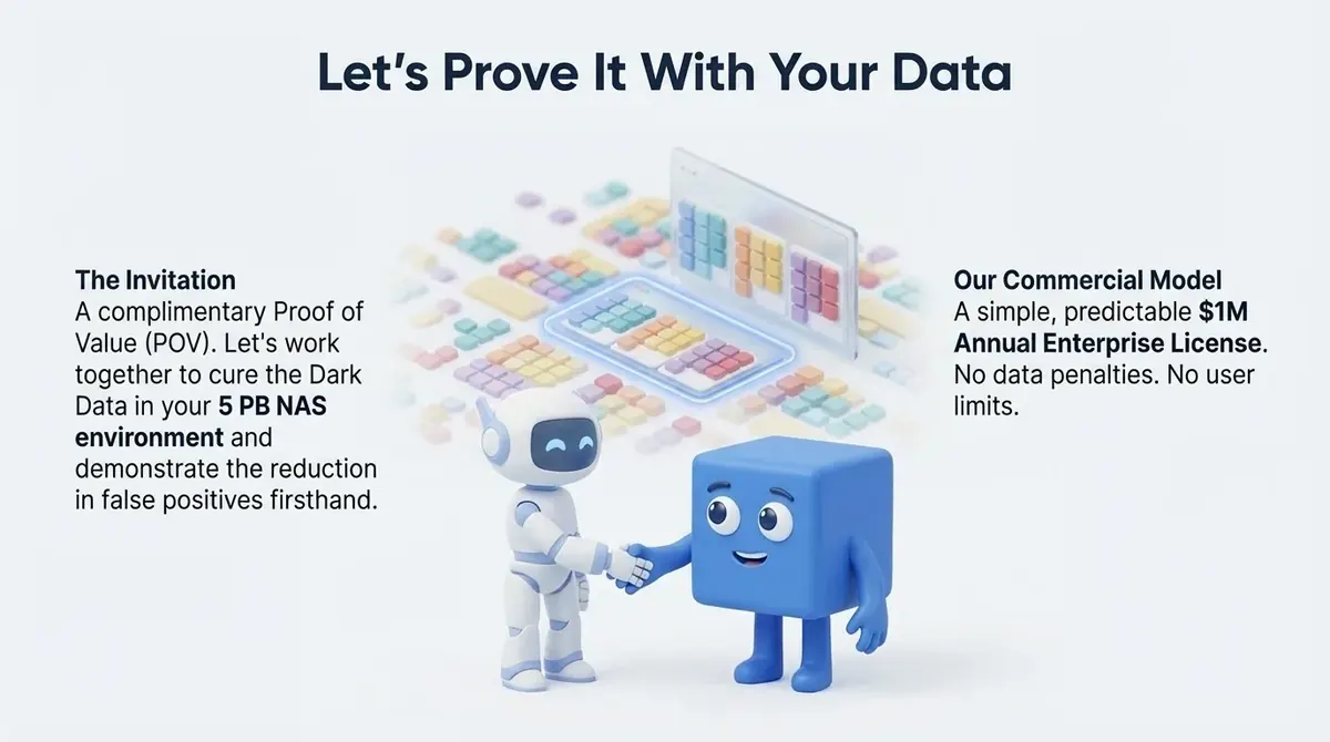 Partnership handshake representing the enterprise license agreement