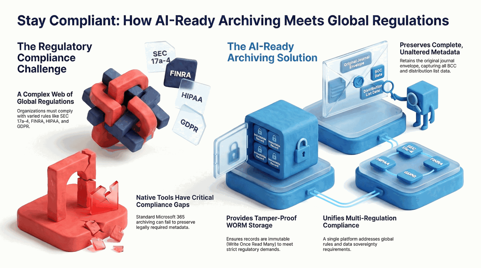 Stay Compliant: How Smart Data Archive Meets Global Regulations - SEC 17a-4, FINRA, HIPAA, GDPR